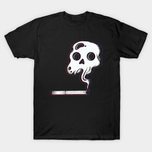 Ghost Of Cigarette Ink Illustration T-Shirt